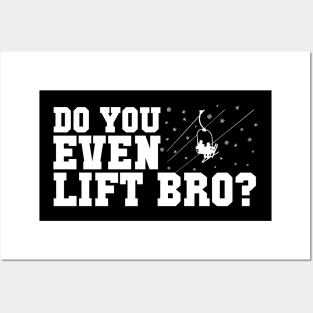 Do You Even Lift Bro? Skiing Posters and Art